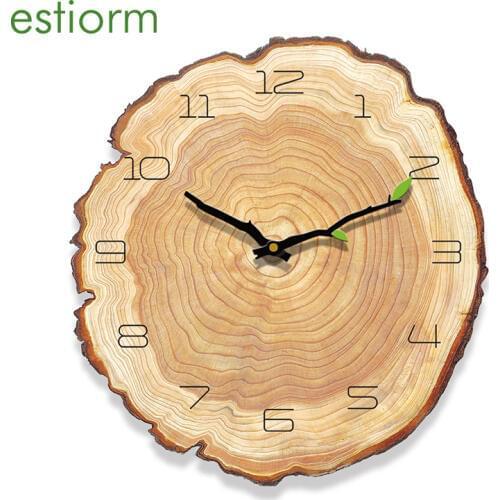 12 inch Wooden Vintage Wall Clock Silent Non Ticking Battery Operated Wall Clock Office Home Wall Decor For Living Room Bedroom