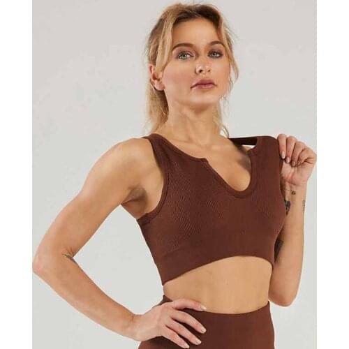 New Seamless V-neck Shockproof Gathered Running Yoga Bra Fitness Vest Women Spring Autumn Winter