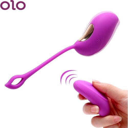 OLO USB Rechargeable Vaginal Tight Exercise Vibrating Egg Wireless Remote Control G-Spot Massager Silicone Sex Toys for Women