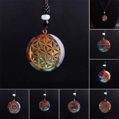 Orgonite Pendant Symbol Necklace Chakra Healing Energy Necklace Jewelry Handmade Professional