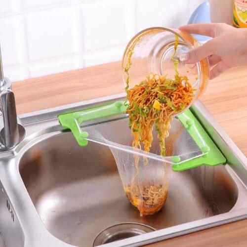 Leftover Kitchen Sink Garbage Filter Filter Triangle Hanging Mesh Rack Trash Strainer For Kitchen Bathroom Accessories