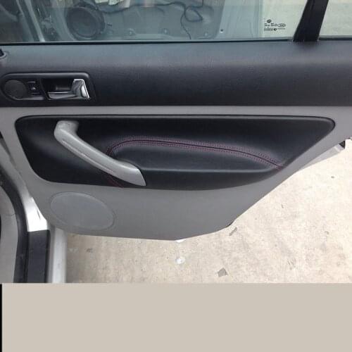 4PCS Microfibre Leather Door Panel Armrest Trim Protective Cover For Volkswagen VW Golf 4 MK4 Bora 2002 03 04 05 06 CAB077