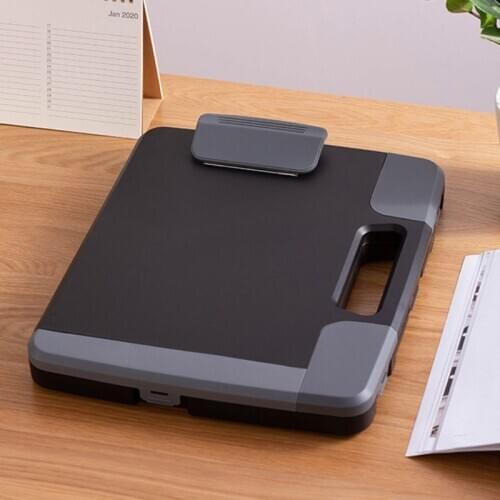 Portable A4 Files Document Clipboard Storage Case Organizer Multifunctional Compartment Holder Office Supplies