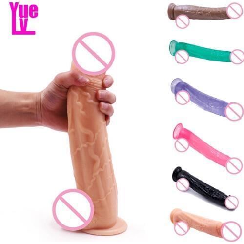 YUELV 32*5.5CM Huge Monster Realistic Dildo With Suction Cup For Women Big Artificial Penis Adult Sex Product Masturbation Toys