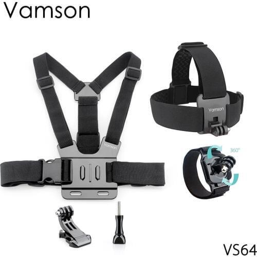 For Xiaomi for Yi Chest Strap Belt Head Strap Set Mount 360 Degrees Rotation Wrist Strap For Gopro Hero 8 6 7 Action Camera VS64