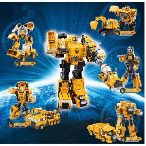 Alloy Engineering Transformation Robot Car Deformation Toy 2 in 1 Metal Alloy Construction Vehicle Truck Assembly Robot Kid Toys