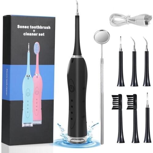 Portable Electric Sonic Dental Scaler Tooth Calculus Remover Tooth Stains Tartar Tool Dentist Whiten Teeth Health Hygiene white