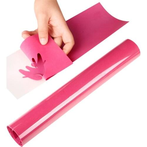 SUNICE PU Heat Transfer Vinyl Clothes Hat Decals HTV Iron On Pressing Rose Paper Sticker Textile Art T-Shirts