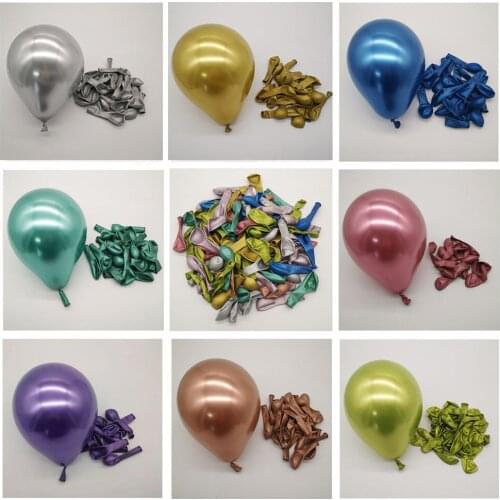 10/30pcs 5inch New Metallic Birthday Decorations Balloon Chrome Metal Color Latex Air Balloon Wedding Boy Girl Party Event Decor