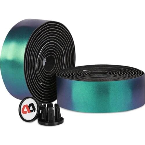 WEST BIKING Bike Handlebar Tape Road Bicycle Reflective Anti-slip EVA Shock Absorption Handle Bar Tape Cycling Wrap End Plug