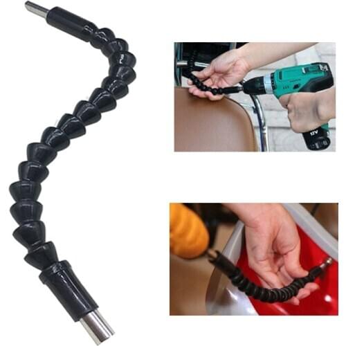 YEODA 295mm Electronics Drill Black Flexible Shaft Bits Extention Screwdriver Bit Holder Connect Link