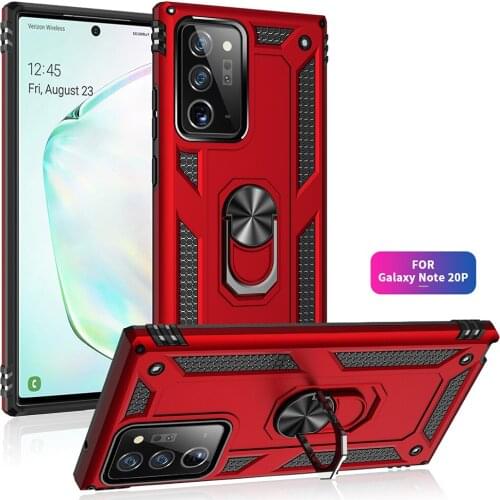 Armor Ring Phone Case For Samsung Galaxy Note 20 Ultra 10 9 S20 Plus S9 S10 S8 A50 A70 A40 A30 A20e A51 A71 M21 Protective Cover