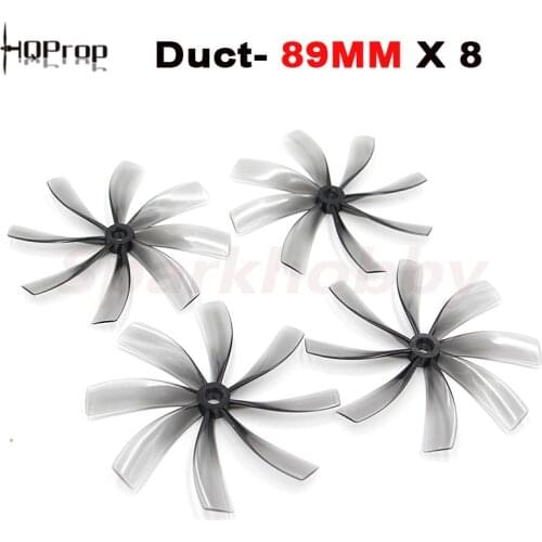 2Pairs NEW HQ Duct 89MM 8-blade CW CCW 3.5inch Cinewhoop FPV Prop Propeller 5mm Shaft RC 3.9g For FPV Quadcopter Drones Parts