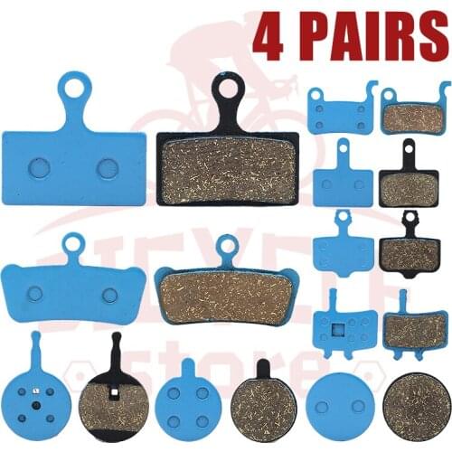 4 Pairs (8pcs) Multi-Copper Bicycle Disc Brake Pads Blue MTB Bike Brake For SHIMANO AVID ZOOM Cycling Accessories