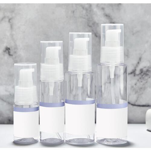 4Pc 30ml/50ml/80ml/100ml Portable Disinfectant Lotion Shower Gel Refillable Empty Dispenser Bottle Refillable Bottles Travel Set