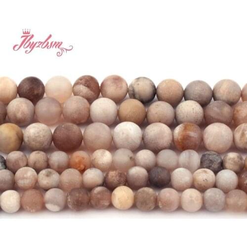 6,8mm Round Frost Matte Raw Fossils Ocean Agates Natural Stone Beads For DIY Necklace Bracelets Jewelry Making 15"