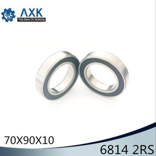 6814 2RS ABEC-1 (2PCS) 70x90x10MM Metric Thin Section Bearings 61814 RS 6814RS