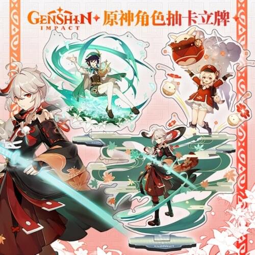 Anime Genshin Impact New Kazuha Ayaka Yoimiya Sayu Eula Cosplay Acrylic Special Stand Creative Character Model Plate Collection
