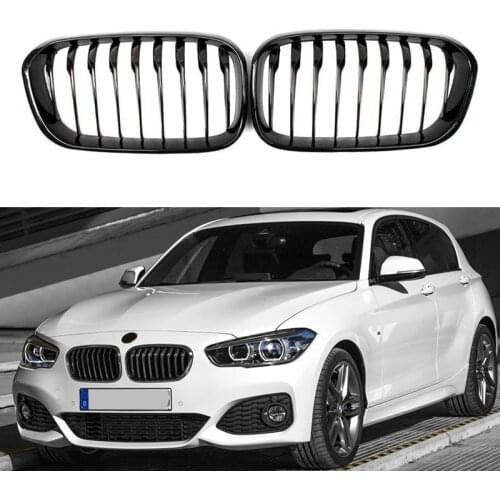 Car Front Kidney Grill Racing Grills Gloss Black Grills Auto Accessories For BMW F20 F21 118i 120i 125i 2015 2016 2017 2018