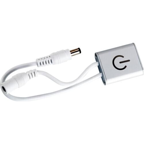 WHITE ABS SINGLE COLOR STRIP LED MER CONTROLLER TOUCH SWITCH,DC 12V-24V