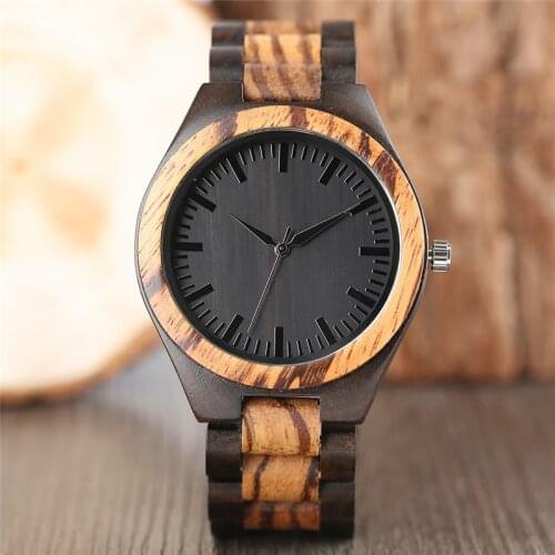 Creative Mens Watches Nature Wood Watch Luxury Full Wooden Adjustable Strap with Quartz Analog Clock Timepiece Reloj de madera