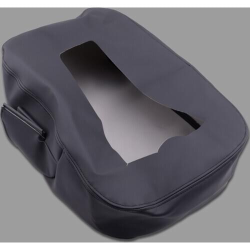 Black Thread Microfiber Leather Console Lid Seat Armrest Top Cover fit for Silverado Suburban Tahoe Sierra 2007-2013