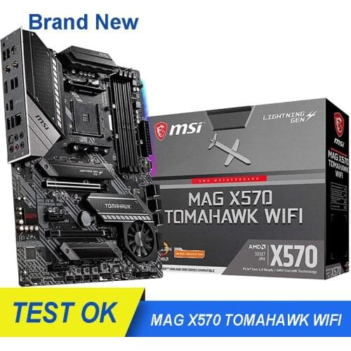 For MSI MAG X570 TOMAHAWK WIFI Motherboard AM4 AMD X570 DDR4 RYZEN 9 128GB SATA 6Gb/s Desktop ATX AMD Mainboard AM4 M.2 HDMI