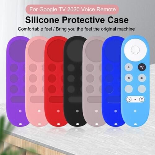 Environmentally Friendly Shockproof Silicone Protective Cover For Google TV 2020 Voice Remote Control With Lanyard