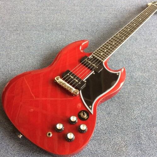 High quality Ebony fingerboard with Dots inlays, P90 pickups electric guitar, Free shipping