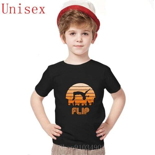 2020 Hot sale Retro Flip Parkour T shirt fashion Personalized printed Tees Comfortable All Cotton children clothes boys Summer