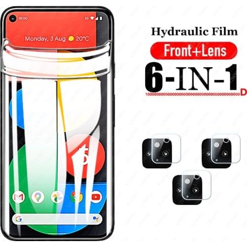 Soft Hydrogel Film for Google Pixel 5 Pixel5 Google5 Screen Protector for Pixel 5 Full Guard GD1YQ GTT9Q 6.0" Camera Lens Glass