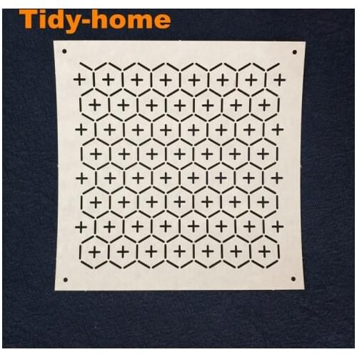 Classic Sashiko Template Cross Tortoiseshell Drawing Template Soft Templates Sashiko Accessories