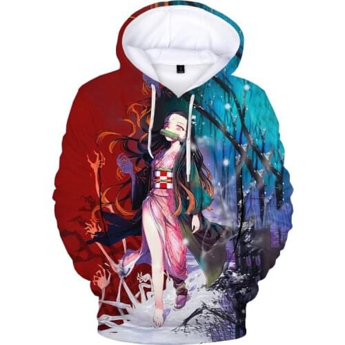 Demon Slayer Kamado Nezuko Cosplay Costumes 3D Print Hoodies Men Women Pullover Anime Hoodie Sweatshirts