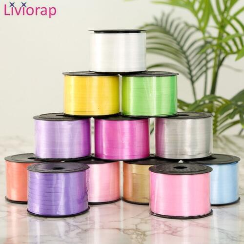 Liviorap 100Y Balloons Ribbons Laser Ribbon for Party Decoration Birthday Gifts Wedding Decoration Foil Satin Ribbon Curling DIY