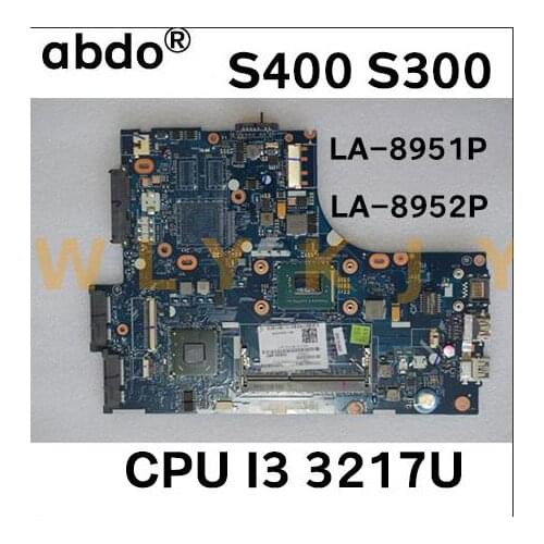 For Lenovo S300 S400 laptop motherboard VIUS3 / VIUS4 LA-8951P LA-8952P motherboard CPU I3-3217U 100% test work