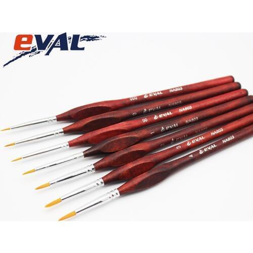Eval Professional Triangular Hook Line Fine Detail Lines Painting Brush Set Watercolor Art Nail Pen Artist Acrylic Oil Brushes