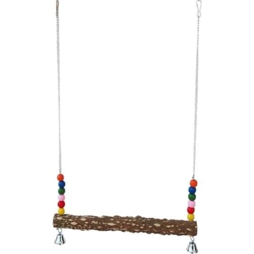 Natural Wooden Chicken Swing Toys for Hens Large Bird Parrot Macaw Training Play