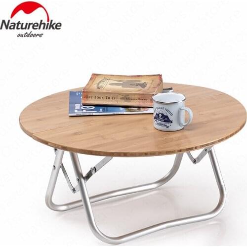 Naturehike Camping Folding Wood Table Portable Foldable Outdoor Picnic TableCake Roll Wooden Table Picnic Camp Travel Garden BBQ