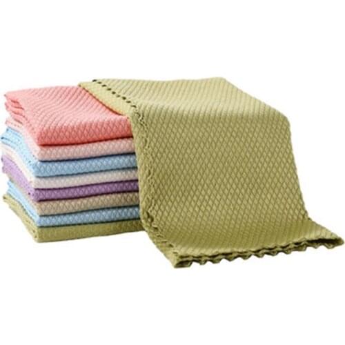 Microfiber Glass Cleaning Cloths Lint Free Rags for Dish Windows Cars Mirrors Polishing -20 Pack