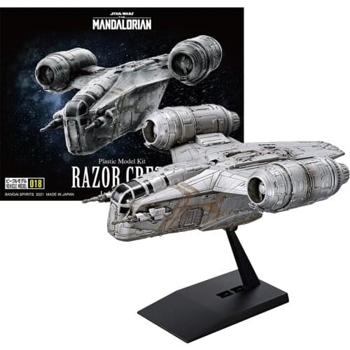 Bandai Star Wars The Mandalorian Razor Crest Vehicle Model 018 Anime Assembly Model Collection Action Figure Kids Toys