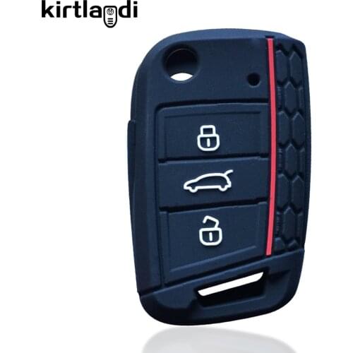 Silicone Key Holder for Vw Golf 7 Polo for Volkswagen Polo for Skoda Rapid Karoq Octavia A7 for Seat Ibiza Leon 5f Keychain Cap