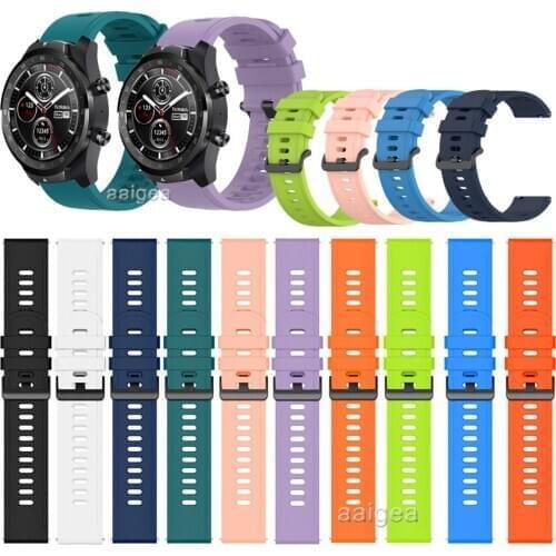 Silicone WatchBand Strap For Ticwatch Pro 3 E2 S2 GTX Replacement band for 20mm 22mm