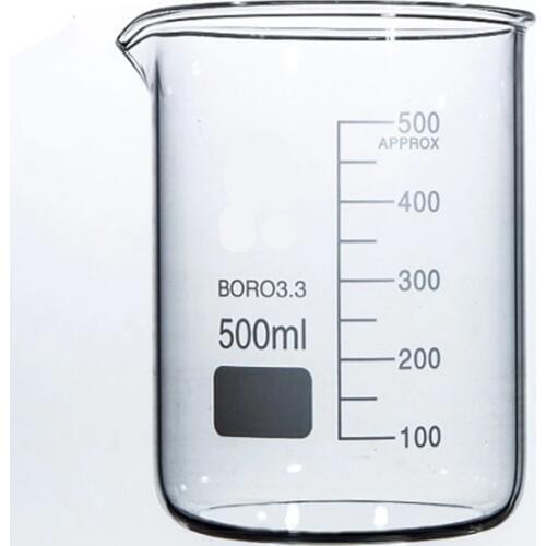500mL Glass Beaker Low Form New Chemical Lab Glassware