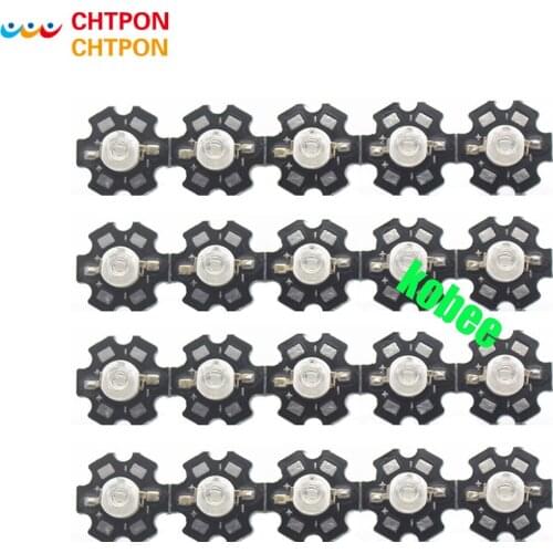 5 10 20 50 100pcs 1w 30mil 3W 45mil EPISTARS Royal Blue 445nm Blue 460nm LED Bulb Plant Grow Light Lamp With 20mm