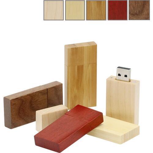 Bamboo Wood Maple Wood Customize LOGO Usb Flash Drive Usb 2.0 4GB 8GB 256GB Photography Gift Walunt Wood External Memory Storage