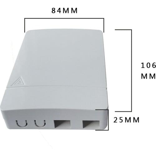 Best price 2cores FTTH fiber optic splice tray ABS material Use Fiber Optic Termination Box 2port Fiber covered wire cable box