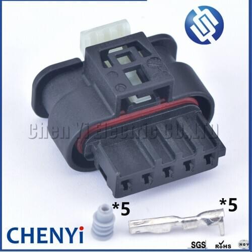 1 set Tyco/Amp 5 Pin 805-123 Female Automotive waterproof Connector Sensor Plug Injector socket For BMW 8509445-02