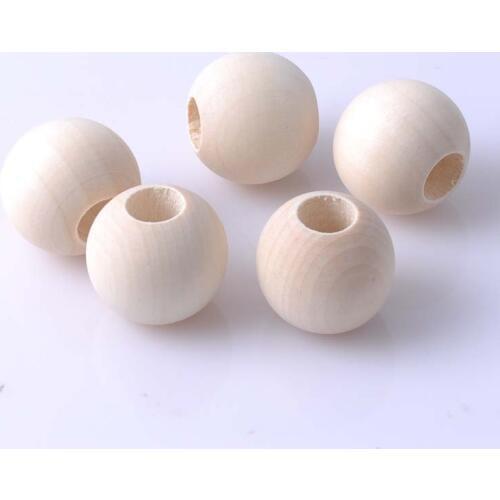 24x22mm 10pcs Natural Wooden round Spacer beads big hole For Jewelry making Handmake DIY Accessory MT0682X