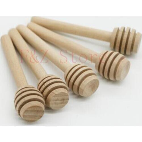 1000 pcs 8cm Mini Wooden Honey Dippers Wedding Favors Wood Honey Spoon Stick Party Supply Mixing Stick