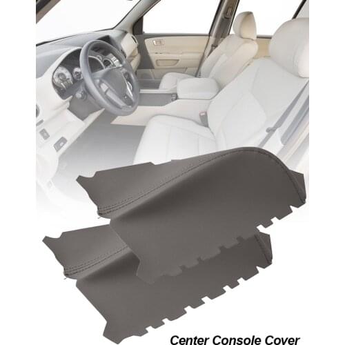 2pcs Car Center Console Cover And Door Panel Armrest Cover Kit Front Door Armrest Leather Protector